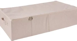 CASA Linolux Caja De Almacenaje Con Cremallera Beis Fashion