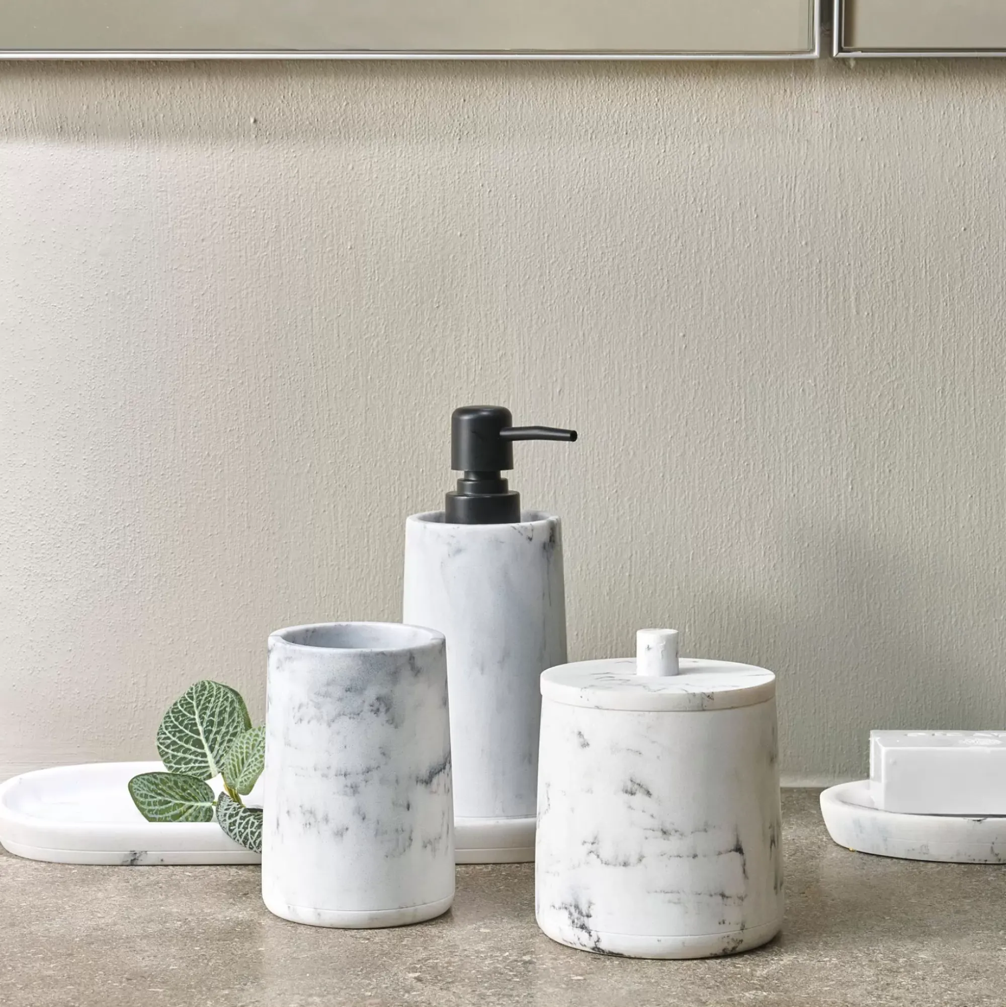 CASA Luna Jabonera Aspecto De Marmol Fashion