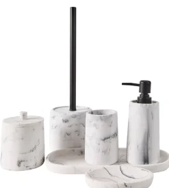 CASA Luna Soporte De Algodones Con Tapa Aspecto De Marmol New