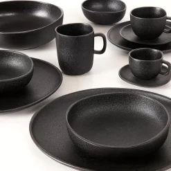 CASA Magma Taza Y Plato Negro New