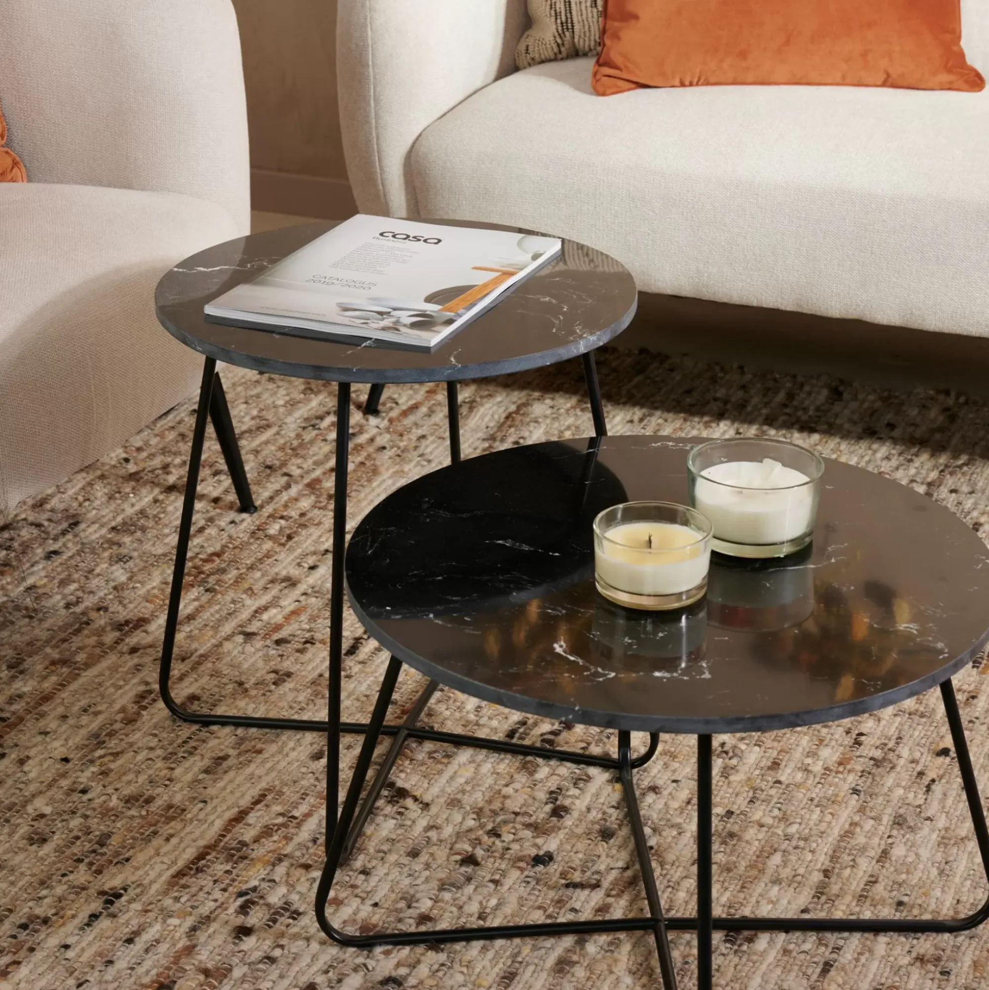 CASA Marbo Mesa Auxiliar Diseno Marmol Cheap