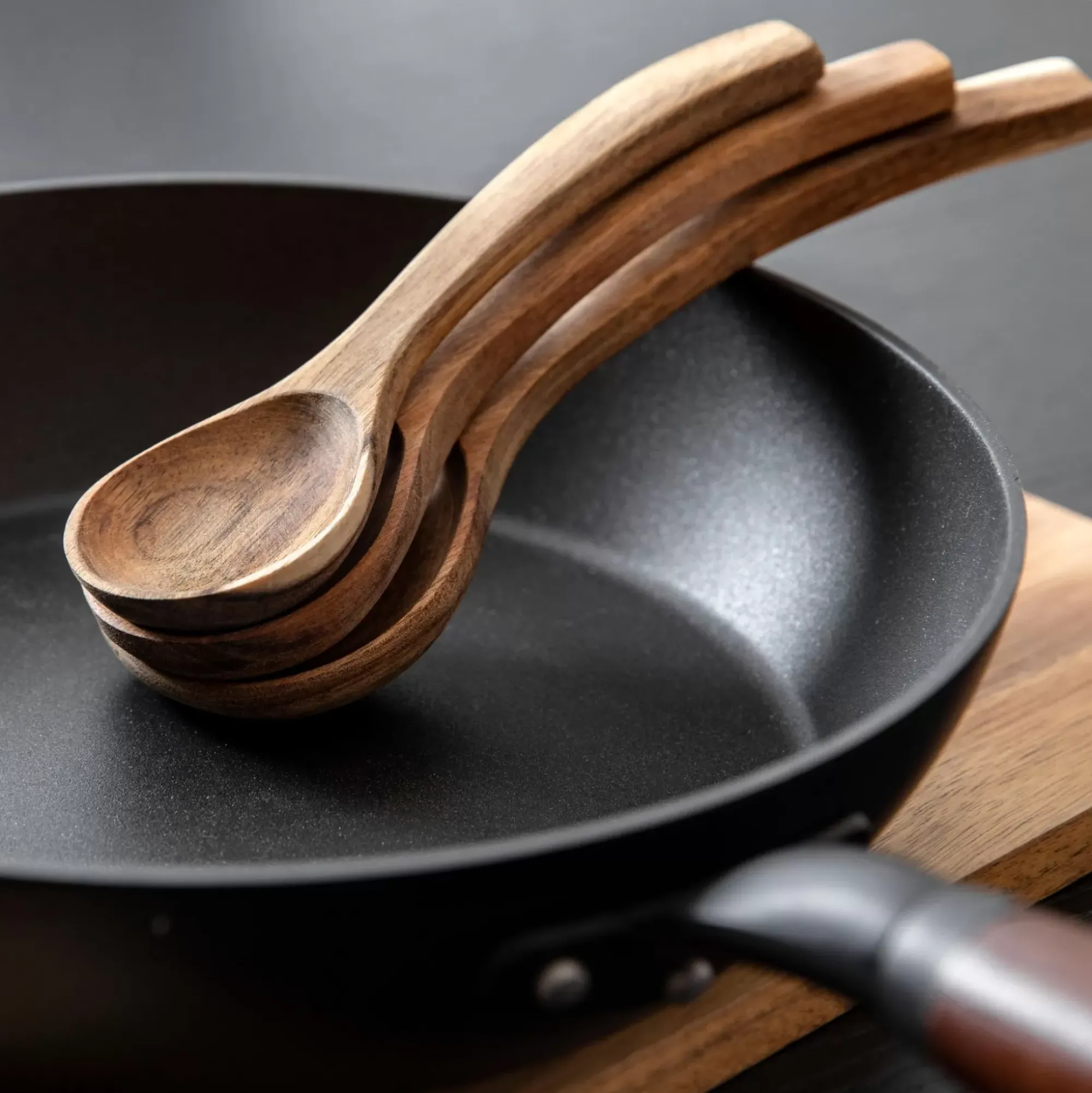 CASA Marcus Cuchara Juego De 3 Natural New