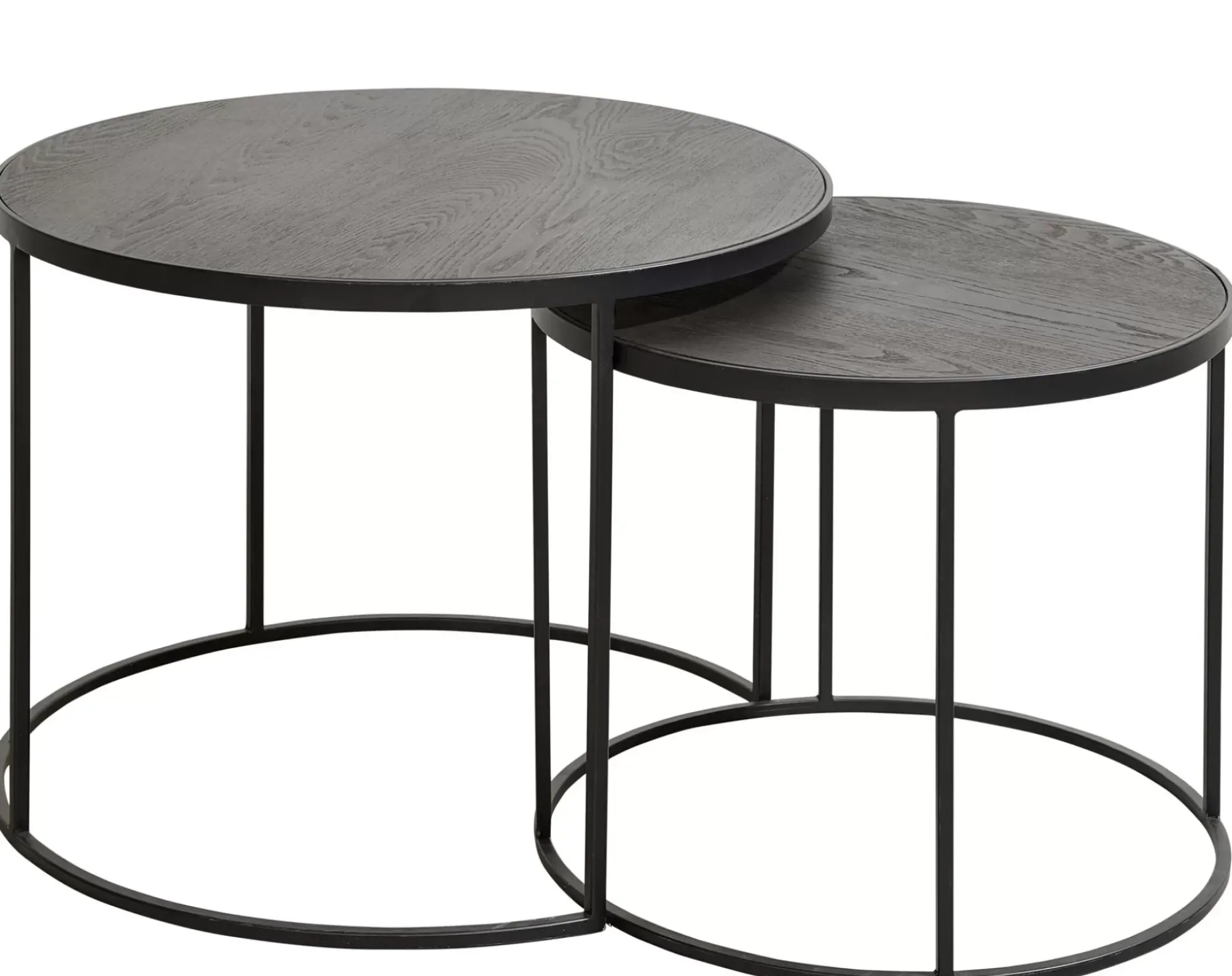 CASA Memphis Mesas Auxiliares Juego De 2 Patas Negro Best Sale