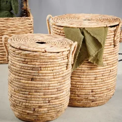 CASA Miley Cesta Para Colada Con Tapa Y Asas Natural Flash Sale