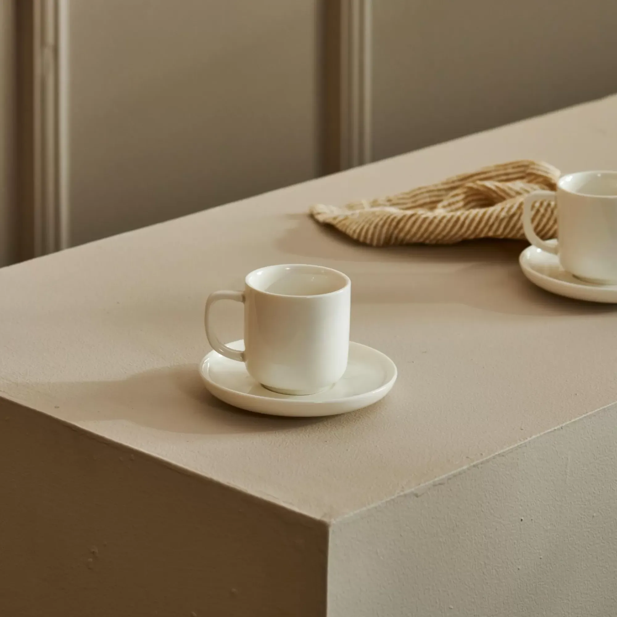 CASA Moon Taza Y Plato Blanco Store