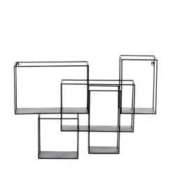 CASA Multo Estanteria Para Colgar Negro Discount