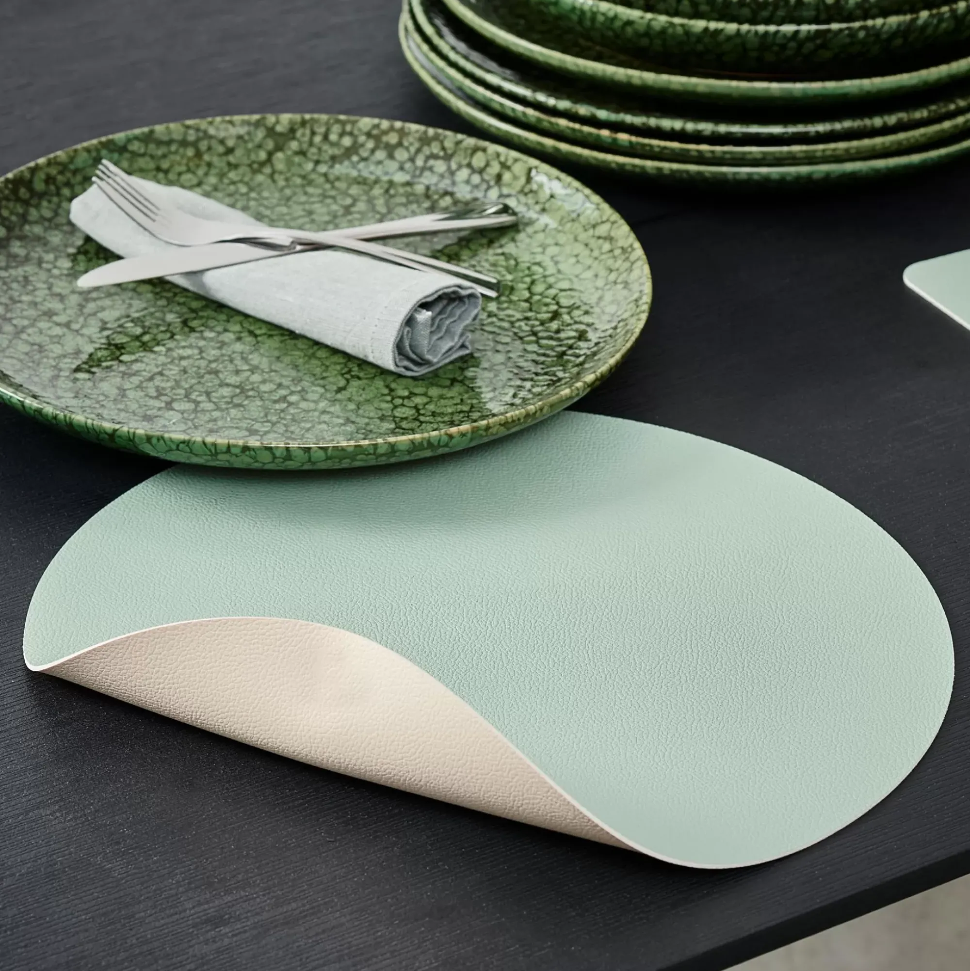 CASA Nappa Mantel Individual Blanco, Menta Discount