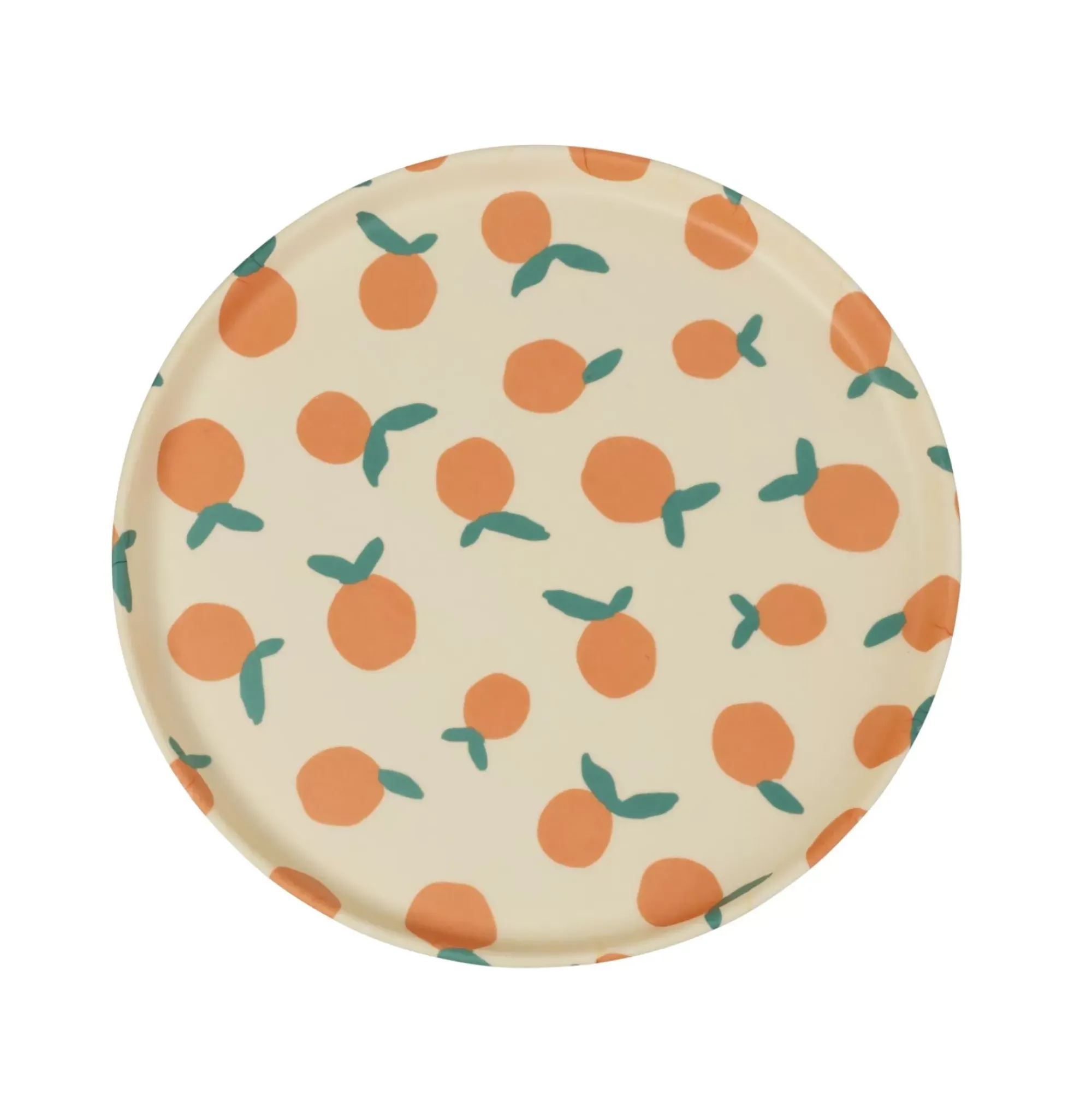 CASA Naranja Bandeja Redonda Blanco, Naranja Cheap