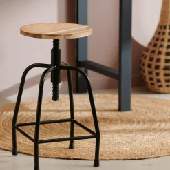 CASA New Bedford Taburete Negro, Natural Discount