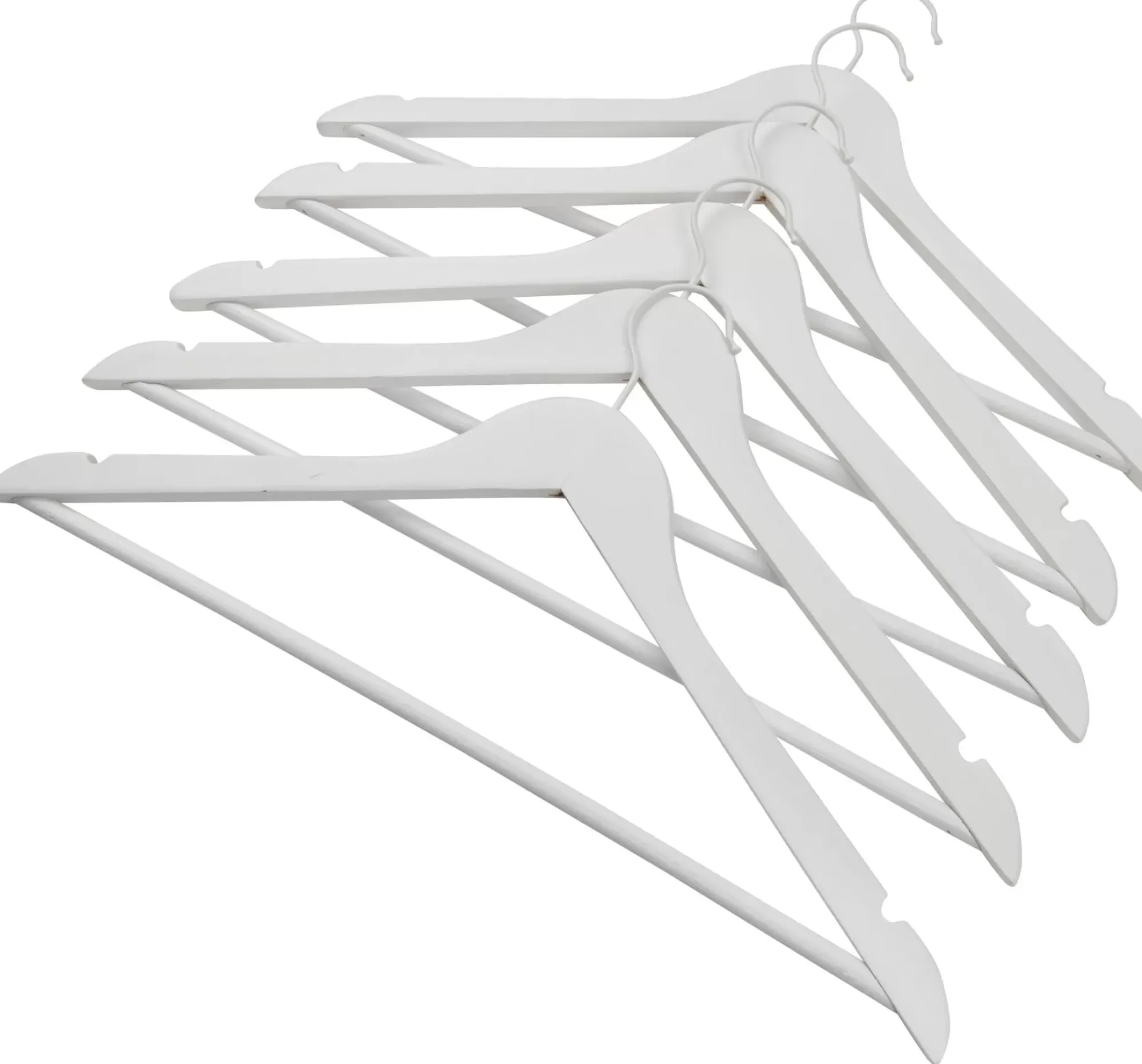 CASA New Wood Perchas Juego De 5 Blanco Hot