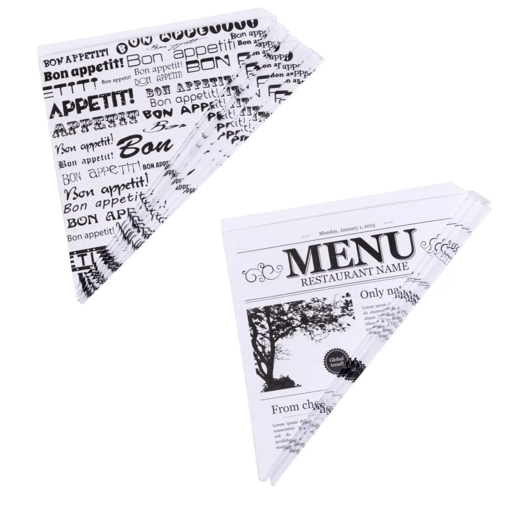 CASA Njam Cucuruchos Juego De 10 Negro, Blanco Shop