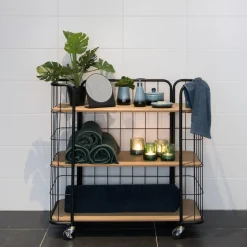 CASA Oslo Con Ruedas 3 Baldas Negro, Natural Store