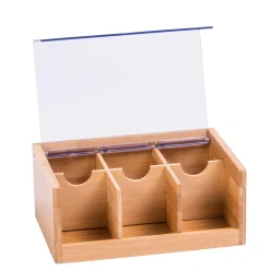 CASA Panda Caja Para Te 6 Compart. Transparente, Natural Flash Sale