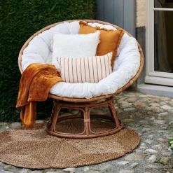 CASA Papasan Silla Natural, Blanco Apagado Sale