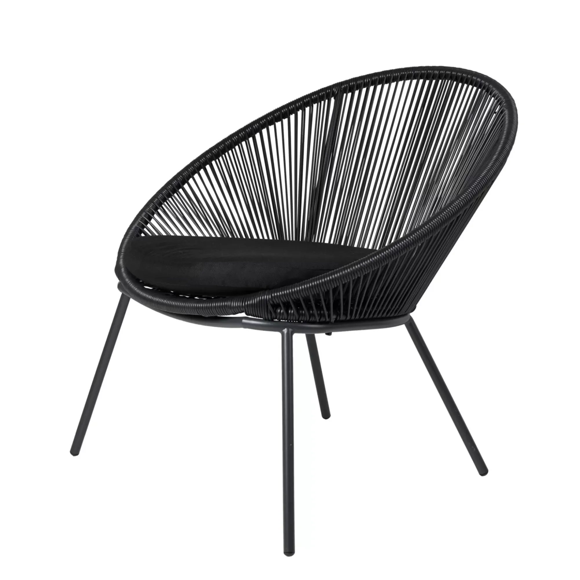 CASA Papayo Silla Lounge Negro Outlet