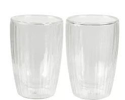 CASA Pausa Vaso De Doble Pared Juego De 2 Transparente Discount