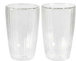 CASA Pausa Vaso De Doble Pared Juego De 2 Transparente Cheap