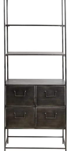 CASA Pharma Estanteria De Pared Con 4 Cajones Negro Outlet