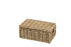 CASA Seagrass Cesta Almacenaje S Con Tapa Natural Discount
