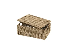 CASA Seagrass Cesta Almacenaje S Con Tapa Natural Discount