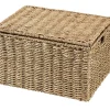 CASA Seagrass Cesta Almacenaje L Con Tapa Natural Clearance