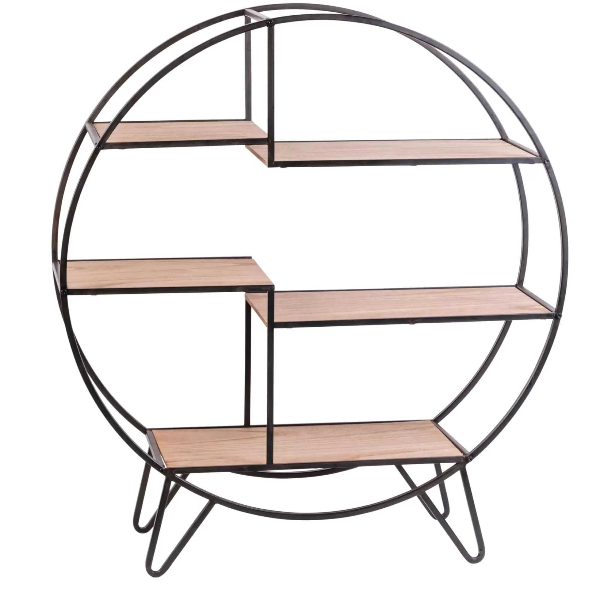 CASA Sirkel Estanteria De Pared Negro, Natural Best