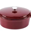 CASA Stew Olla Hierro Fundido Ovalado Rojo Oscuro Shop