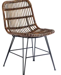 CASA Sumatra Silla De Comedor Negro, Marron Fashion