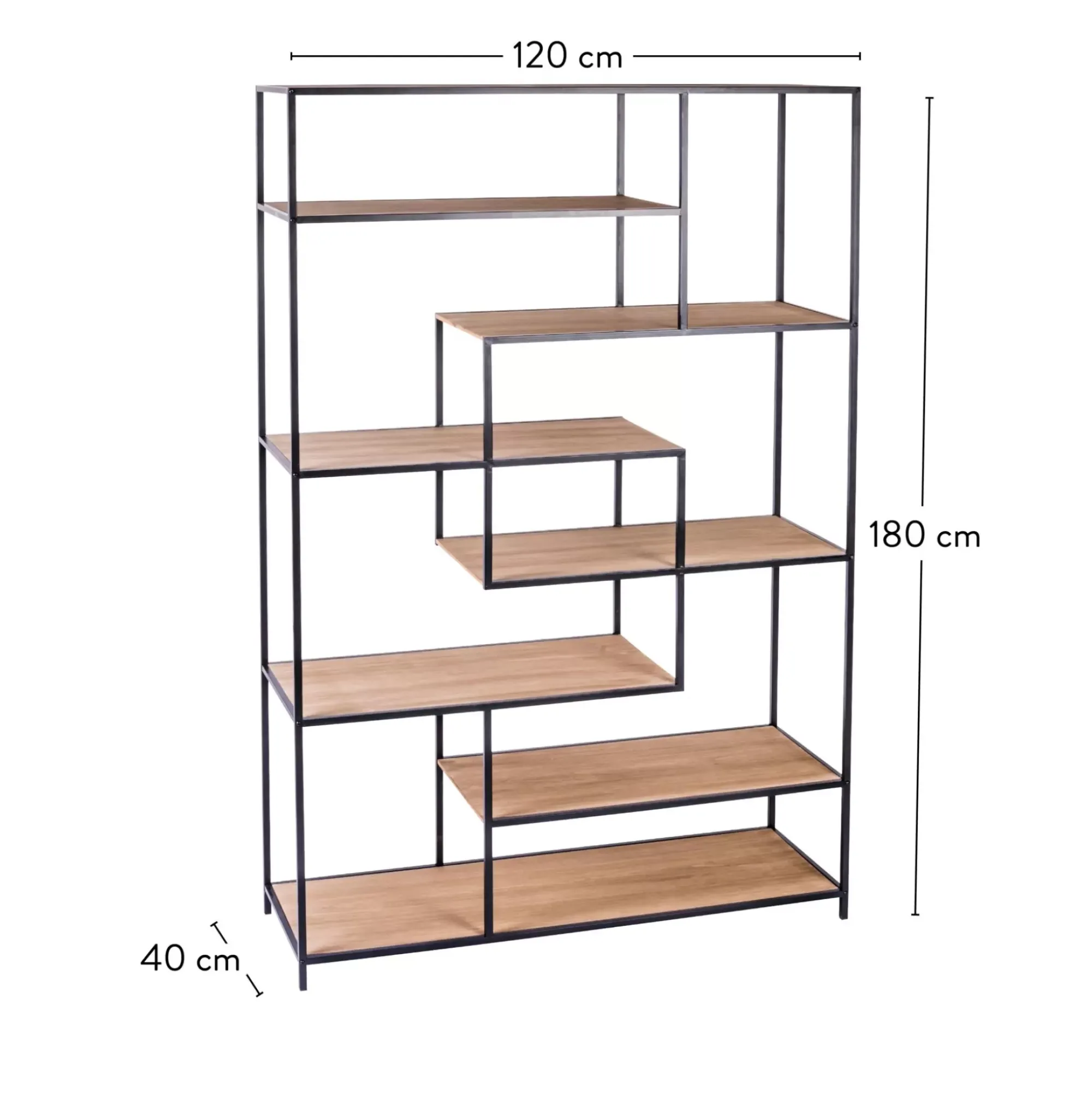 CASA Trapp Estanteria De Pared Negro Cheap