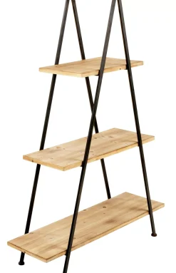 CASA Vermont Estanteria De Pared Negro, Natural Cheap