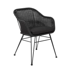 CASA Vienna Silla De Comedor Asiento Negro Flash Sale