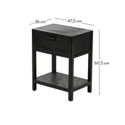 CASA Webster Mesilla De Noche Negro Outlet